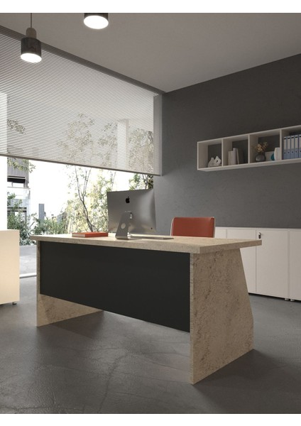 Festival Ofis Masası - OFİS-2-8-4-120X60 Beyaz - Antrasit