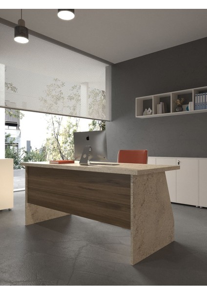 Festival Ofis Masası - OFİS-2-8-2-180X60 Beyaz - Ceviz