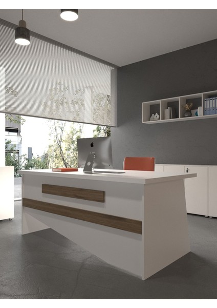 Festival Ofis Masası - OFİS-10-1-2-140X60 Beyaz - Ceviz