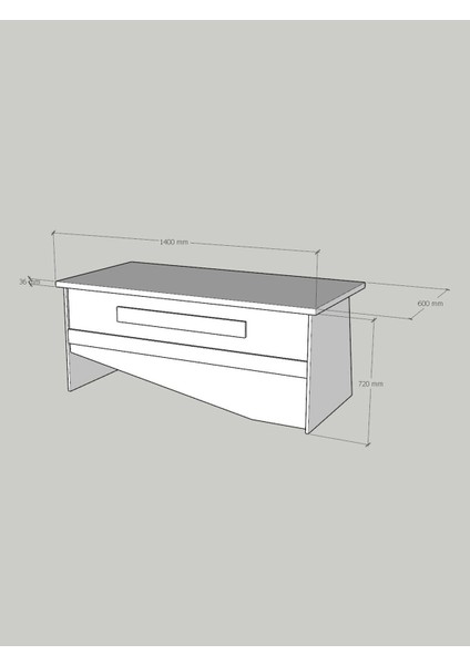 Festival Ofis Masası - OFİS-10-1-2-140X60 Beyaz - Ceviz fırsatları