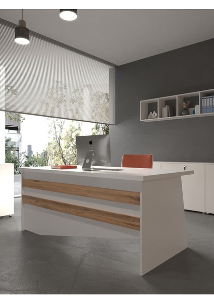 Festival Ofis Masası - OFİS-4-1-6-180X75 Beyaz - Çam