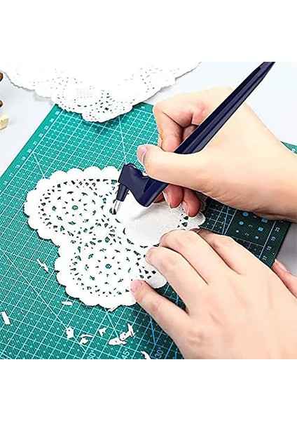 Beyaz-Set1 Tarzı Zanaat Kesme Aleti Dönen Bıçak Kağıt Kesici 3 Oyma Bıçağı Bıçakları Kesme Kalem Dıy Sanat Aşınmaya Dayanıklı Sanat Kesme Aletleri (Yurt Dışından) modelleri