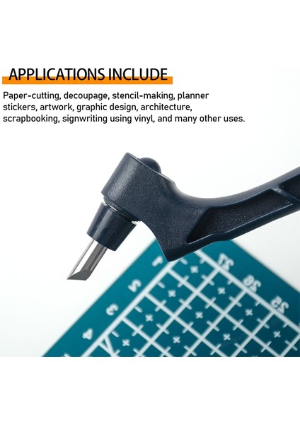 Beyaz Stil Zanaat Kesme Aletleri Zekâ Derece Dönen Bıçak Kağıt Kesici Sanat Oyma Kalem Aracı Dıy Paslanmaz Çelik Taşınabilir Kesici Bıçak (Yurt Dışından) fırsatları