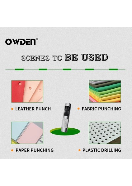 5,5 mm Tarzı Owden Deri Delgeç Deri Içi Boş Yumruk Leathercraft Yuvarlak Delik Delme Seti Deri Araçları Deri Kemer Delik Delme (Yurt Dışından)