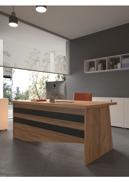 Festival Ofis Masası - OFİS-4-6-4-140X60 Beyaz - Antrasit