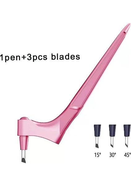 Pembe-Set2 Tarzı Zanaat Kesme Aleti Dönen Bıçak Kağıt Kesici 3 Oyma Bıçağı Bıçakları Kesme Kalem Dıy Sanat Aşınmaya Dayanıklı Sanat Kesme Aletleri (Yurt Dışından)