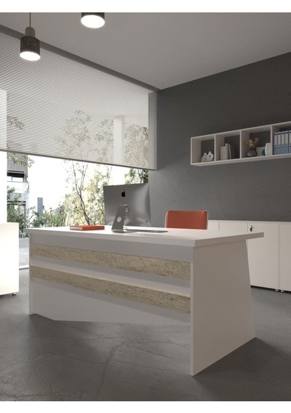 Festival Ofis Masası - OFİS-4-1-8-180X75 Beyaz - Travelter
