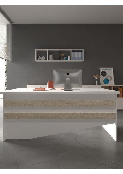 Festival Ofis Masası - OFİS-4-1-8-180X75 Beyaz - Travelter fiyatları