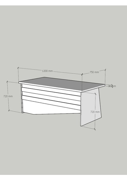 Festival Ofis Masası - OFİS-4-8-6-120X75 Beyaz - Çam fırsatları