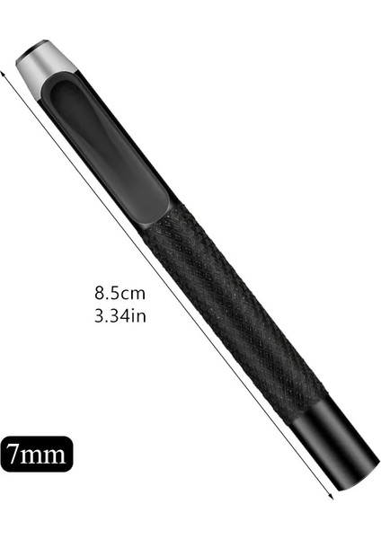 7mm Tarzı Shwakk Yuvarlak Karbon Çelik Deri El Sanatları Shank Içi Boş Delik Deri Kemer Bandı Conta Araçları Kauçuk Çekiç (Yurt Dışından)