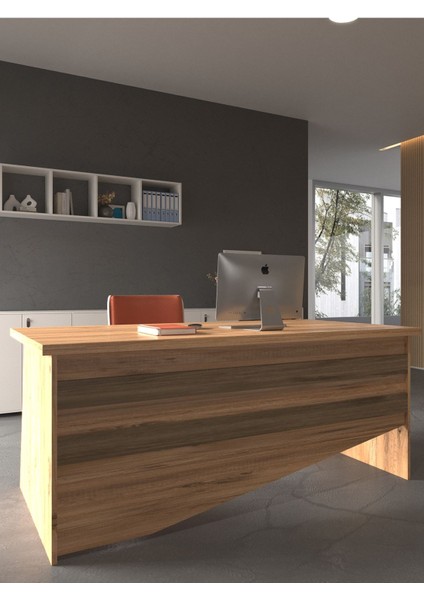 Festival Ofis Masası - OFİS-4-6-2-160X75 Beyaz - Ceviz modelleri