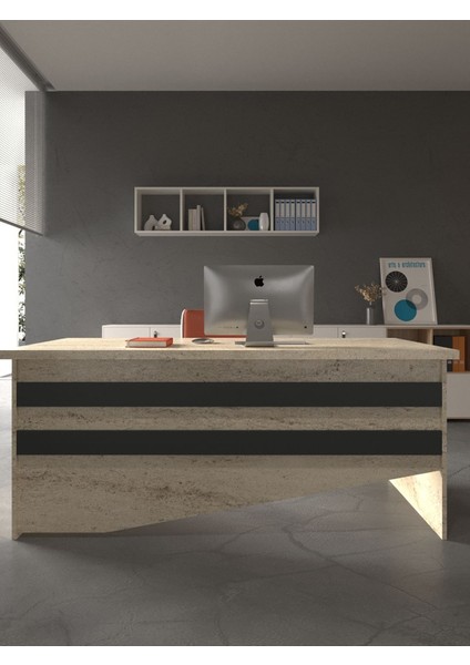 Festival Ofis Masası - OFİS-4-8-4-120 x 90 Beyaz - Antrasit