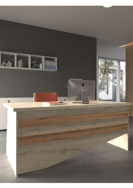 Festival Ofis Masası - OFİS-4-8-6-180 x 90 Beyaz - Çam