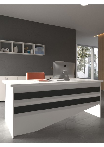 Festival Ofis Masası - OFİS-4-1-4-120X75 Beyaz - Antrasit