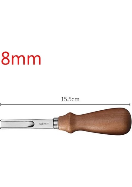 8mm Tarzı mm Deri Bıçak El Sanatları Kenar Beveler Paslanmaz Çelik Skiving Bıçak Taşınabilir El Kesme Aletleri Ahşap Saplı Sanat Malzemeleri (Yurt Dışından)