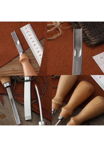 8mm Tarzı mm Deri Bıçak El Sanatları Kenar Beveler Paslanmaz Çelik Skiving Bıçak Taşınabilir El Kesme Aletleri Ahşap Saplı Sanat Malzemeleri (Yurt Dışından) fırsatları