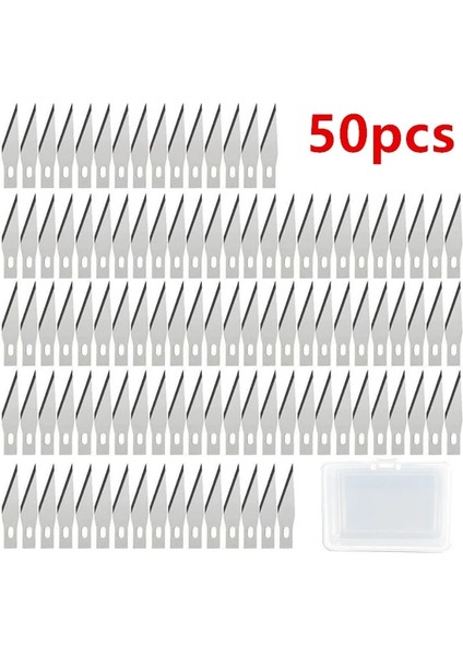 50 Adet Tarzı Adet #11 Bıçakları Paslanmaz Çelik Gravür Bıçak Bıçakları Ahşap Oyma Bıçağı Yedek Cerrahi Neşter Zanaat (Yurt Dışından)