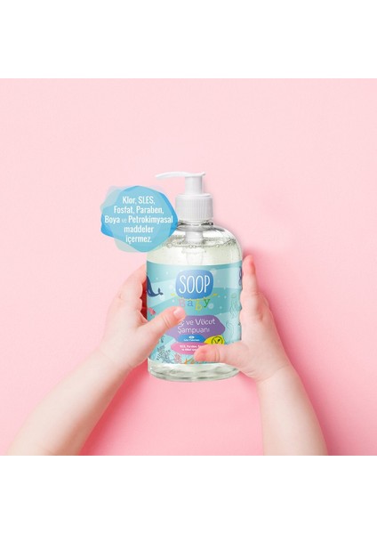 Saç ve Vücut Şampuanı 2'li Paket, 2x 500 ml