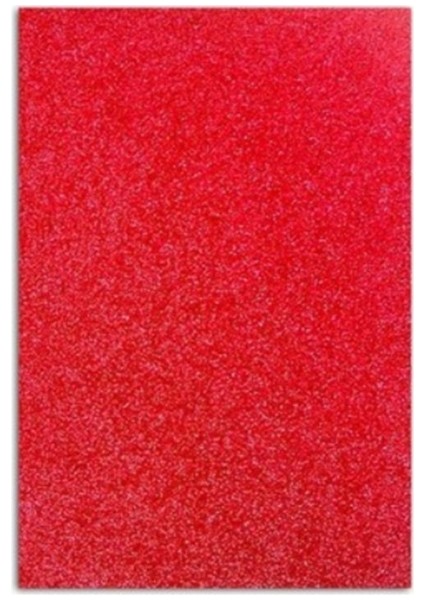 Yapışkanlı Simli Eva 50X70 Kırmızı Rulo Şeklinde