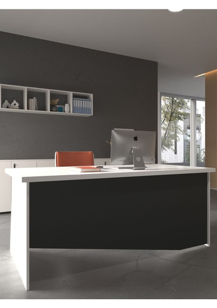 Festival Ofis Masası - OFİS-7-1-4-180X60 Beyaz - Antrasit modelleri