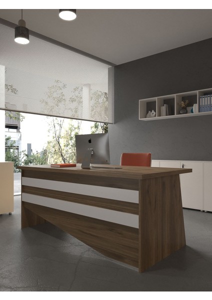 Festival Ofis Masası - OFİS-6-2-1-160 x 90 Beyaz - Beyaz