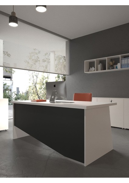 Festival Ofis Masası - OFİS-7-1-4-120 x 75 Beyaz - Antrasit