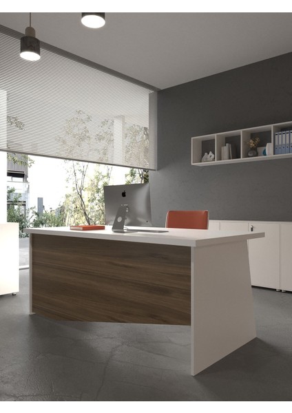 Festival Ofis Masası - OFİS-5-1-2-140X75 Beyaz - Ceviz