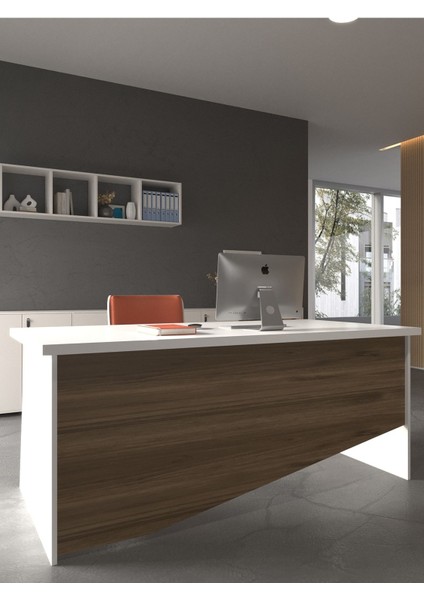Festival Ofis Masası - OFİS-5-1-2-140X75 Beyaz - Ceviz modelleri