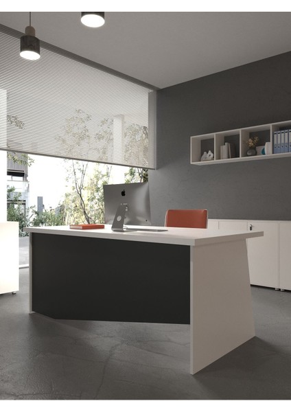 Festival Ofis Masası - OFİS-5-1-4-160X75 Beyaz - Antrasit