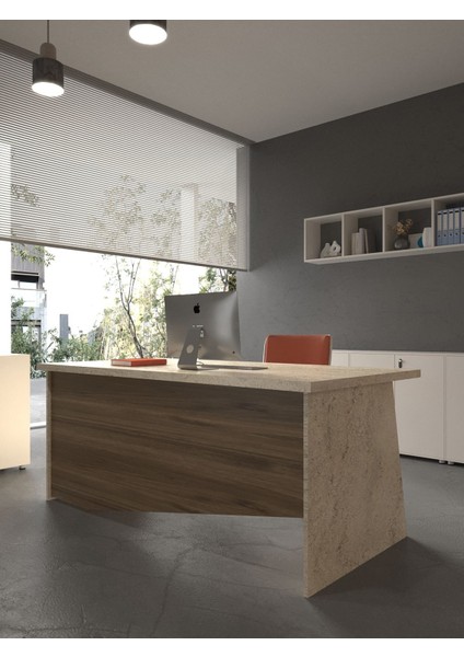 Festival Ofis Masası - OFİS-5-8-2-180X90 Beyaz - Ceviz