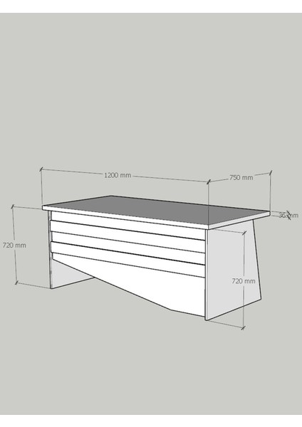 Festival Ofis Masası - OFİS-6-8-1-120X75 Beyaz - Beyaz fırsatları