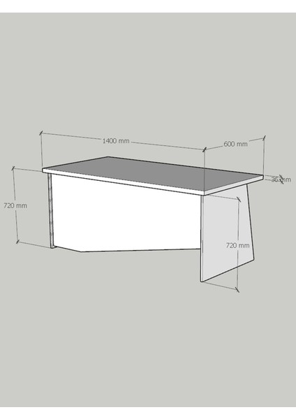 Festival Ofis Masası - OFİS-5-4-4-140X60 Beyaz - Antrasit fırsatları