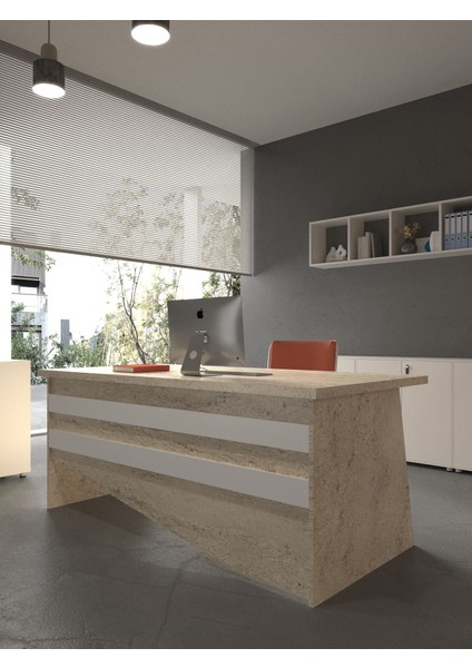 Festival Ofis Masası - OFİS-6-8-1-160X90 Beyaz - Beyaz