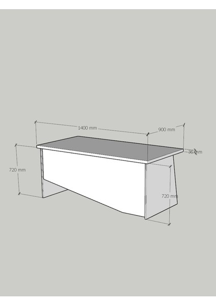 Festival Ofis Masası - OFİS-7-2-6-140X90 Beyaz - Çam fırsatları