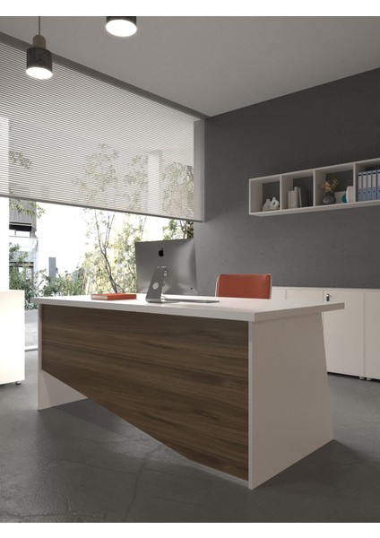Festival Ofis Masası - OFİS-7-1-2-120X90 Beyaz - Ceviz