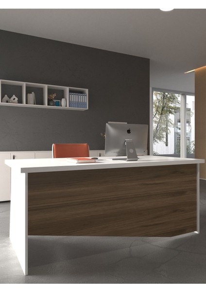 Festival Ofis Masası - OFİS-7-1-2-120X90 Beyaz - Ceviz modelleri