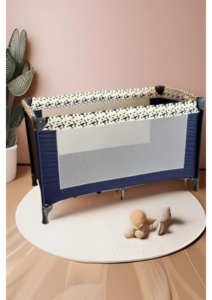 120-60 cm Park Yatak ve Oyun Alanı Portatif Katlanabilir Taşınabilir Kurulum Gerekmeyen Playpen