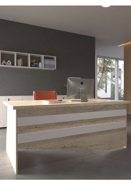 Festival Ofis Masası - OFİS-6-8-1-180X90 Beyaz - Beyaz modelleri