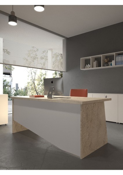 Festival Ofis Masası - OFİS-7-8-1-180X75 Beyaz - Beyaz