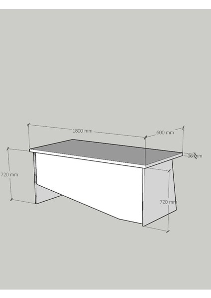 Festival Ofis Masası - OFİS-7-4-6-180X60 Beyaz - Çam fırsatları