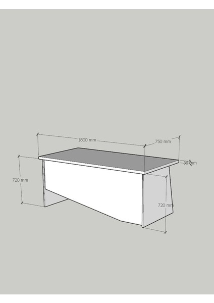 Festival Ofis Masası - OFİS-7-4-4-180X75 Beyaz - Antrasit fırsatları