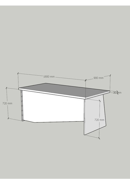 Festival Ofis Masası - OFİS-5-1-8-180X90 Beyaz - Travelter fırsatları