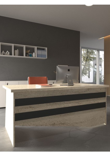 Festival Ofis Masası - OFİS-6-8-4-160X75 Beyaz - Antrasit modelleri