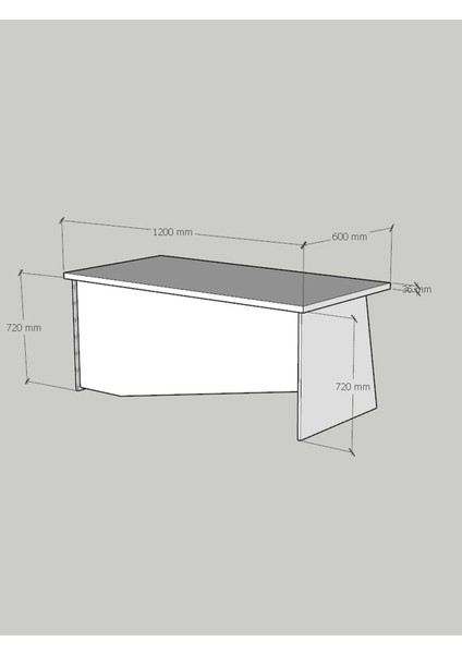Festival Ofis Masası - OFİS-5-1-2-120 x 60 Beyaz - Ceviz fırsatları