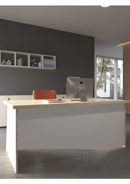 Festival Ofis Masası - OFİS-7-8-1-120 x 75 Beyaz - Beyaz modelleri