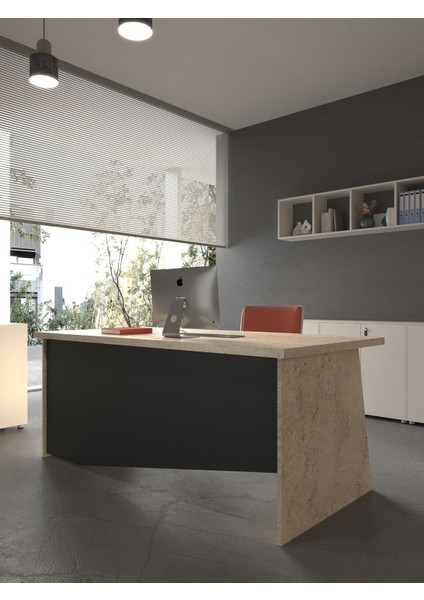 Festival Ofis Masası - OFİS-5-8-4-120 x 75 Beyaz - Antrasit