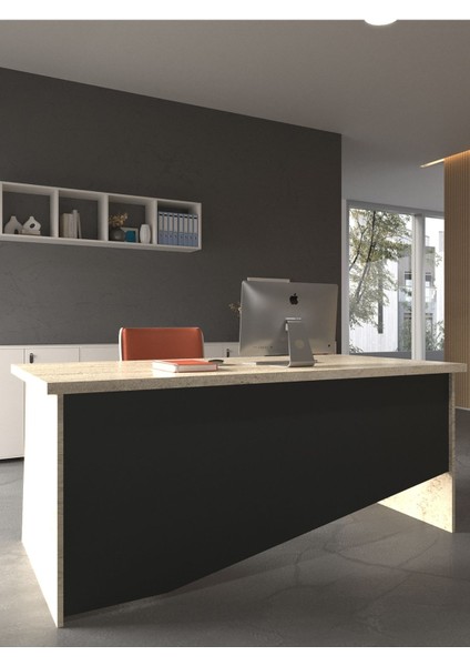 Festival Ofis Masası - OFİS-5-8-4-120 x 75 Beyaz - Antrasit modelleri