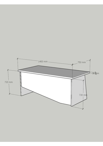 Festival Ofis Masası - OFİS-7-8-6-140X75 Beyaz - Çam fırsatları