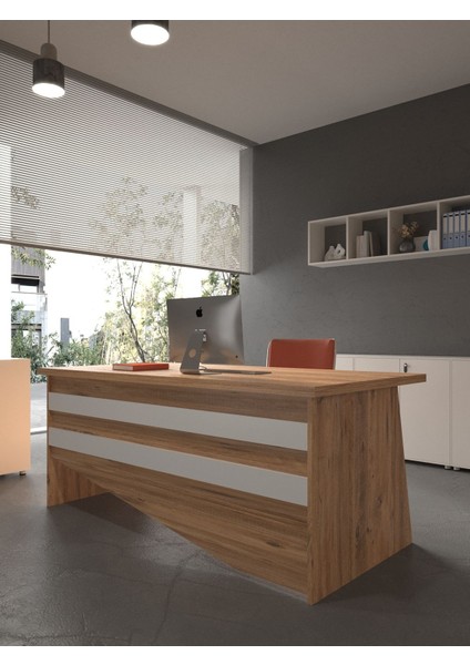 Festival Ofis Masası - OFİS-6-6-1-120X90 Beyaz - Beyaz
