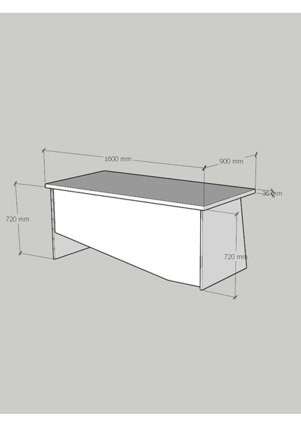 Festival Ofis Masası - OFİS-7-6-2-160X90 Beyaz - Ceviz fırsatları